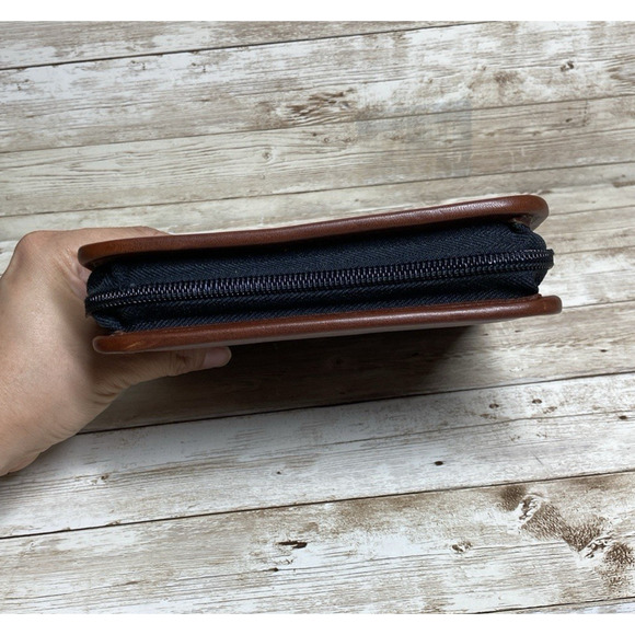 Ashton Pen Holder Case Brown Leather Suede Lining Zipper Closure Collectors USA - Picture 3 of 8